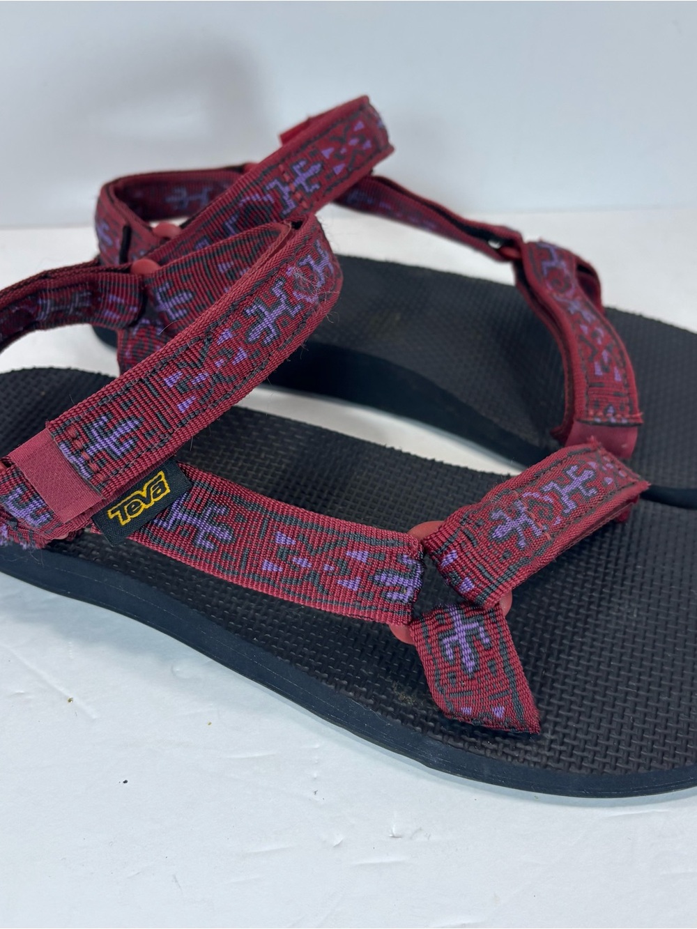 Teva Original Universal Red Southwest Aztec Sandals Women Sz 10 Beach Boho EUC